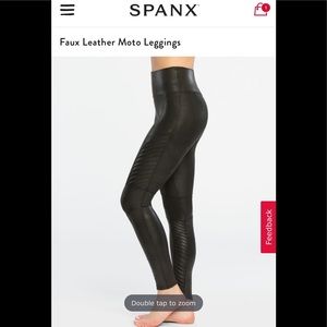 Spanks pleather moto leggings